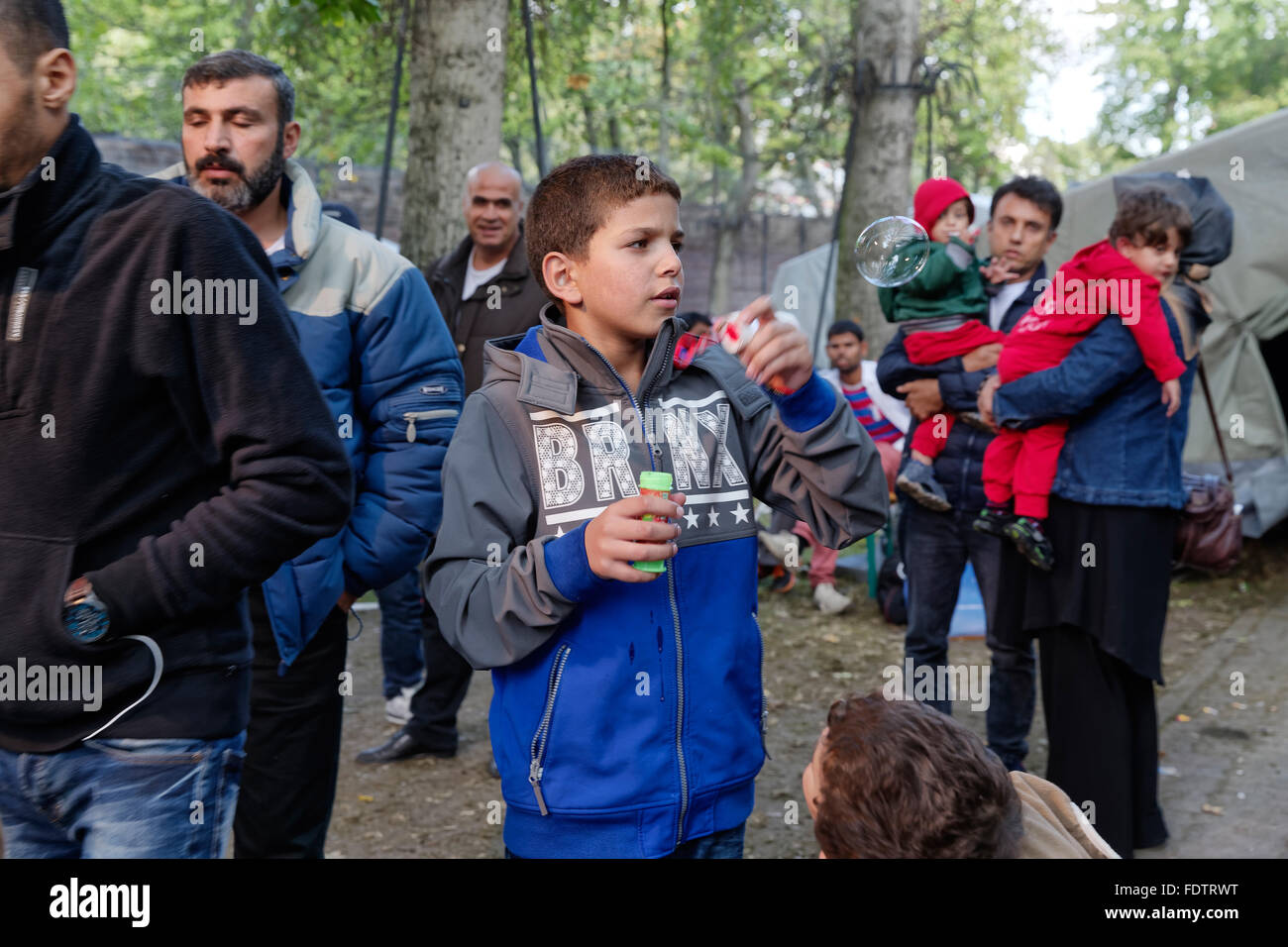 Berlin, Germany, registration of refugees Stock Photo