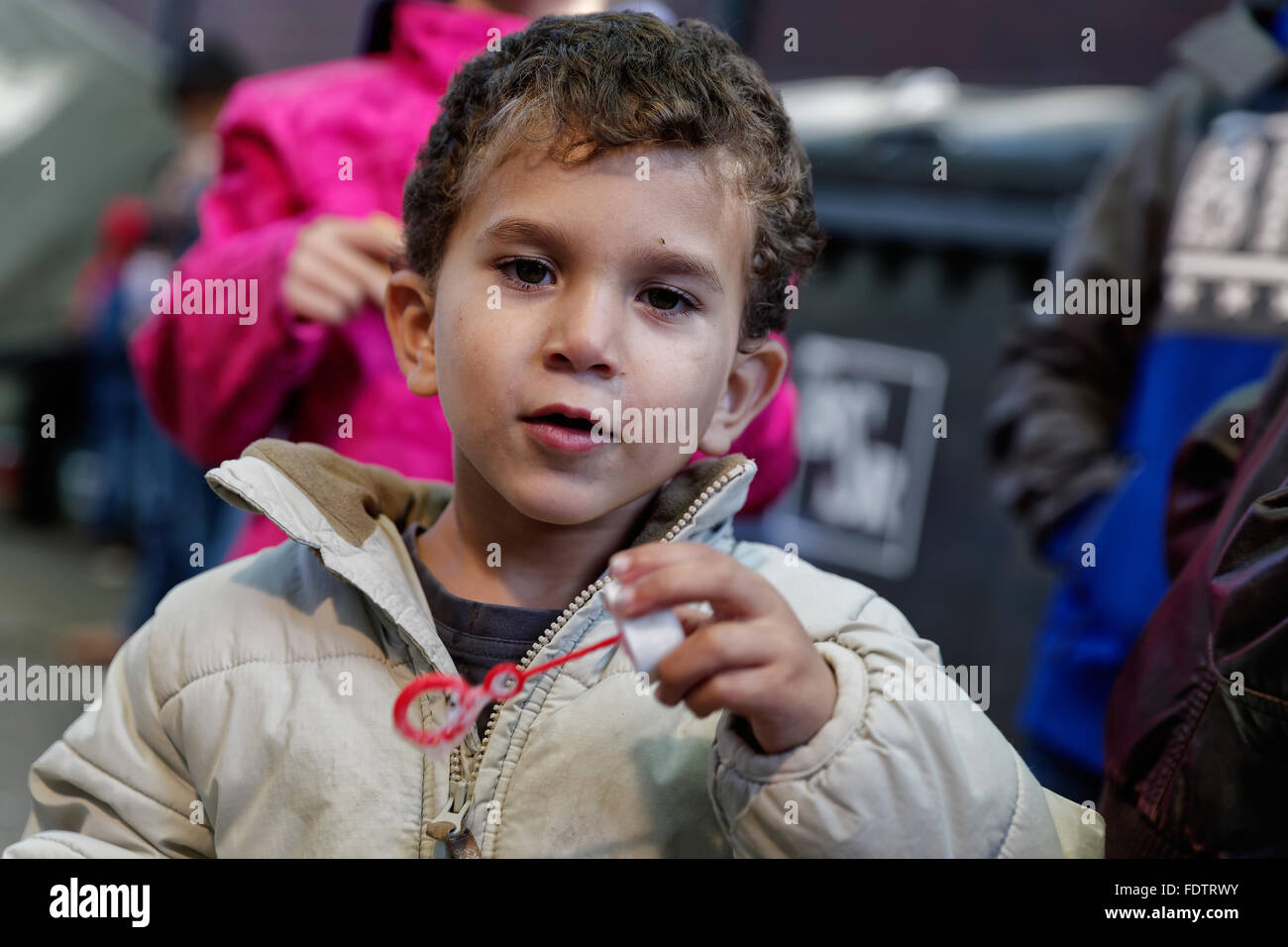 Berlin, Germany, registration of refugees Stock Photo