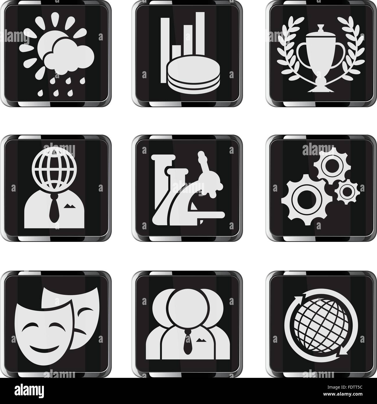 Media vector glossy icon set Stock Vector Image & Art - Alamy