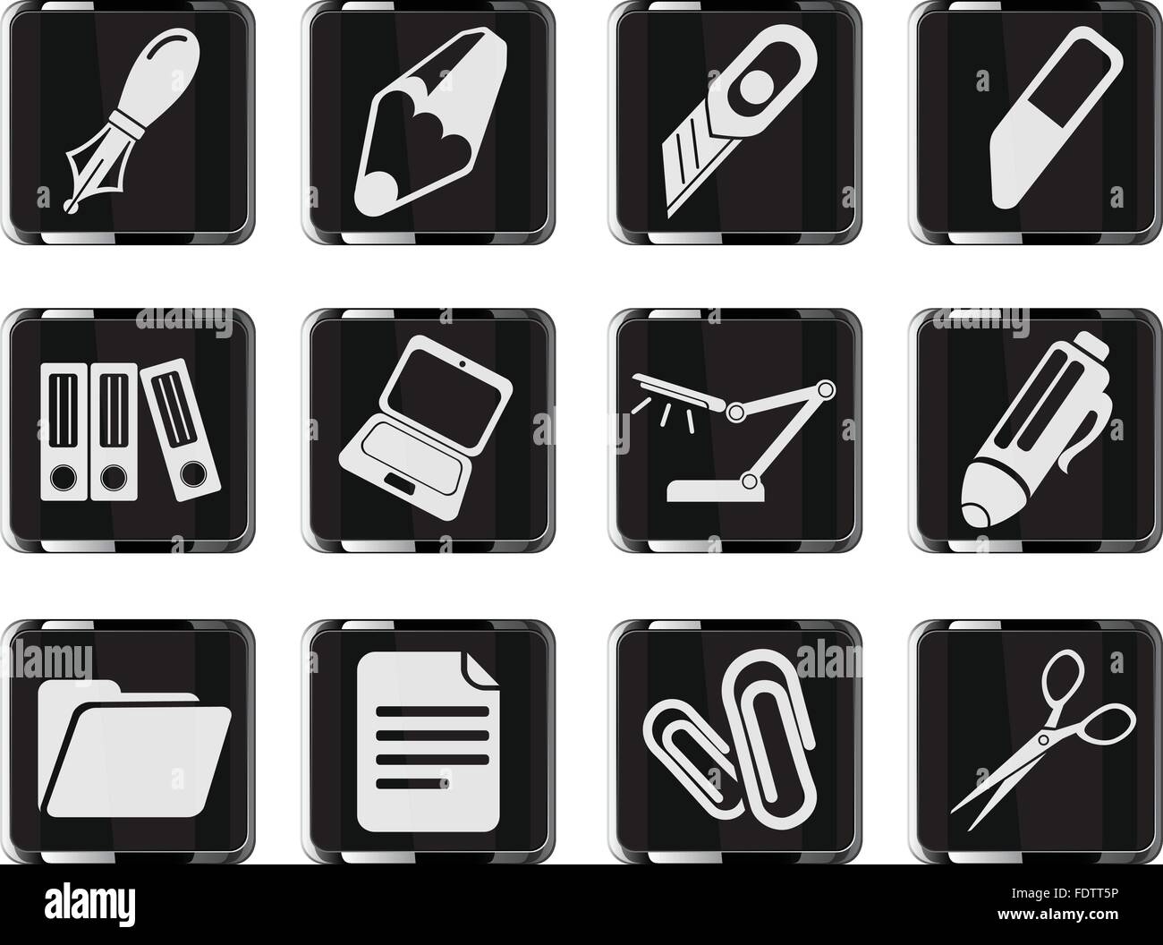 Office simply icons Stock Vector Image & Art - Alamy