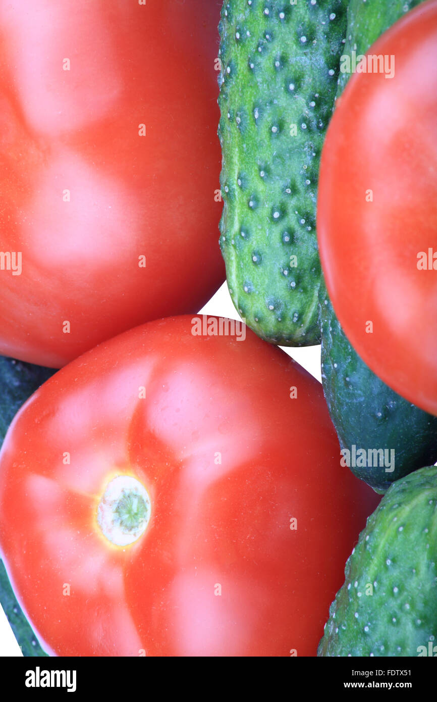 cucumber and tomato Stock Photo - Alamy