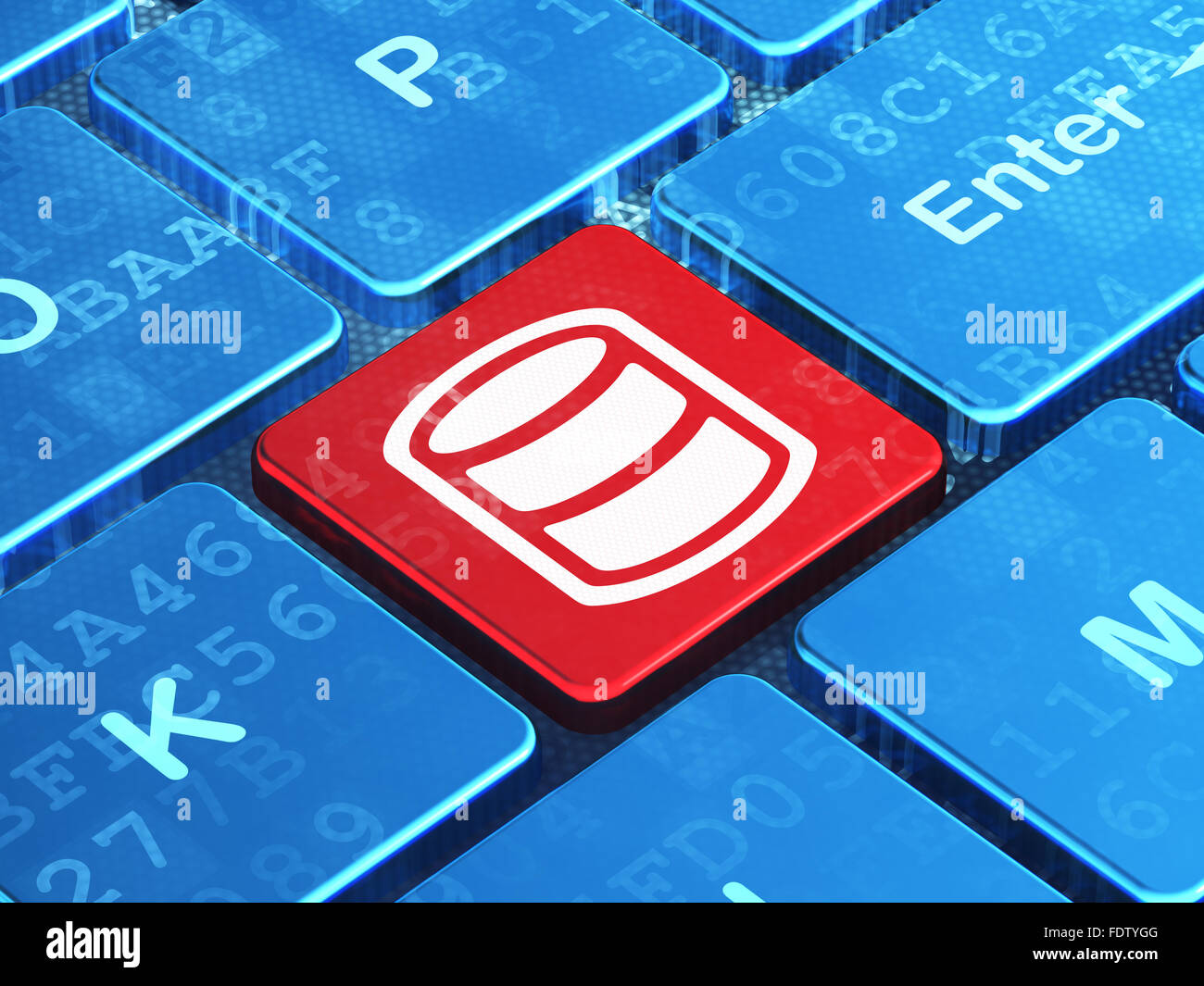 Software concept: Database on computer keyboard background Stock Photo ...