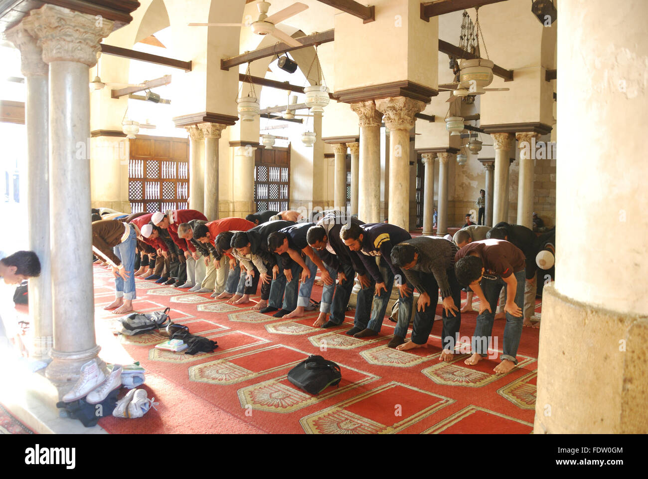 Congregational Prayer At Al Azhar Cairo Egypt A Mosque And One Of The Oldest Universities In 