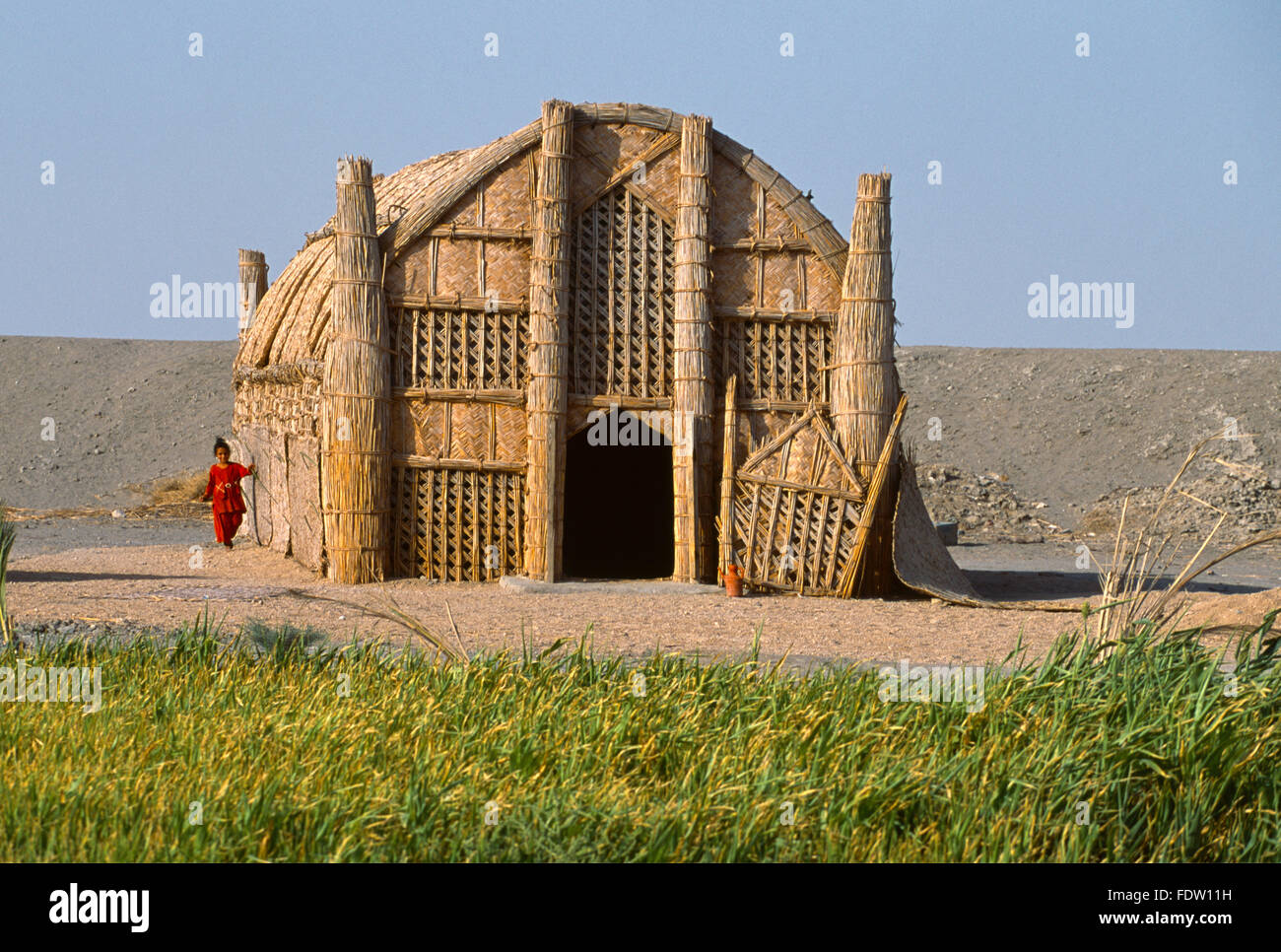 Iraq A Marsh Arab Reed House Stock Photo