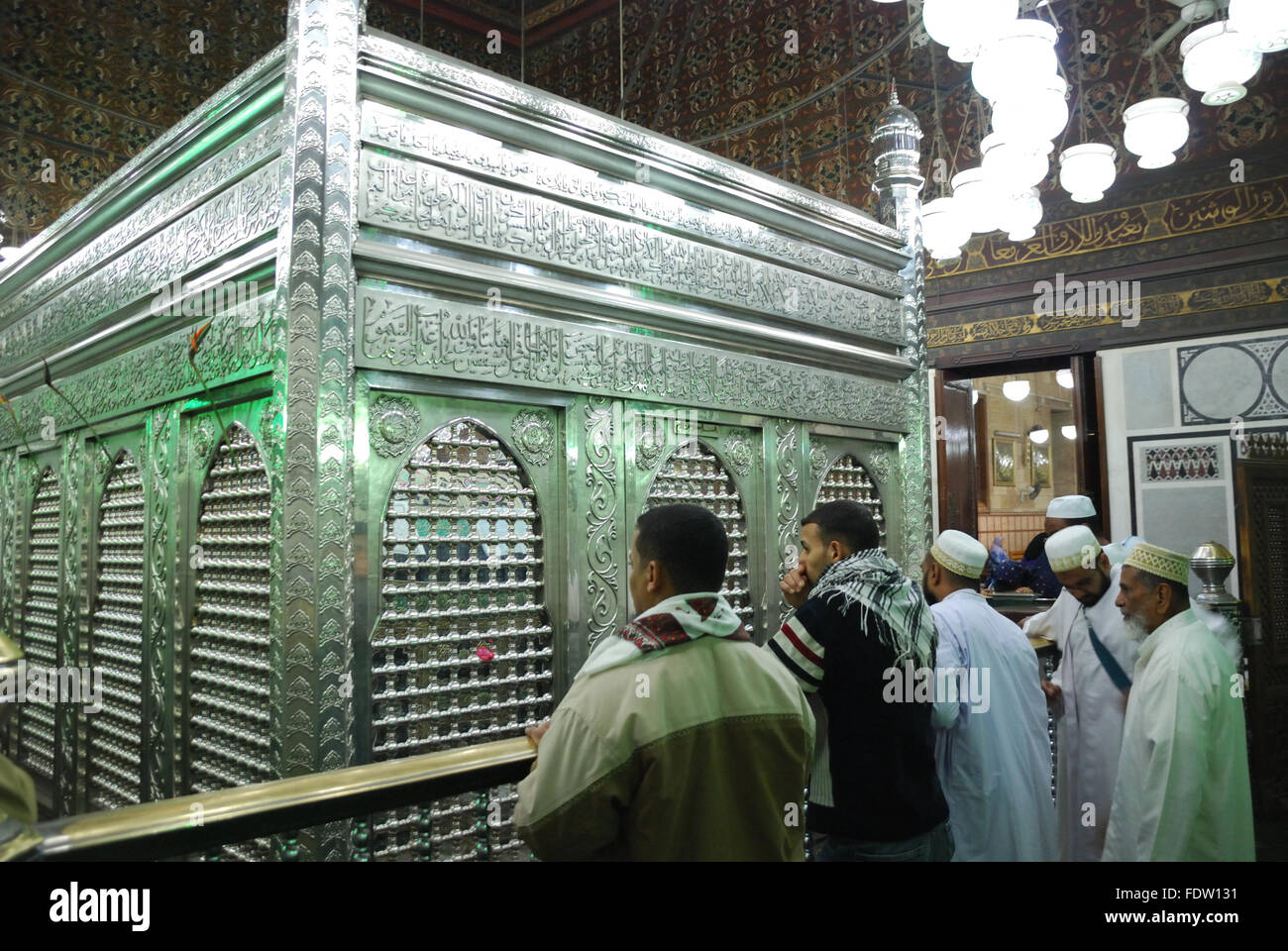 The Tomb of Imam Hussein in Cairo. It is believed that the head of ...