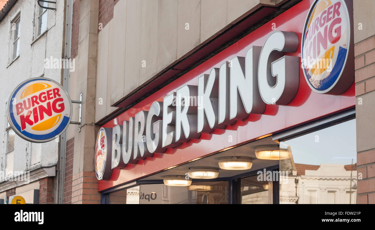Front of Burger King store in the Cornmill shopping centre in