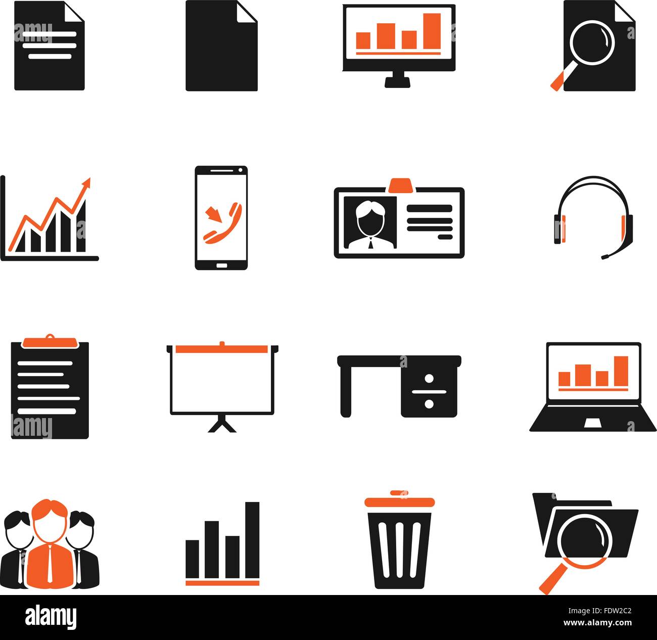 Office simply icons Stock Vector Image & Art - Alamy