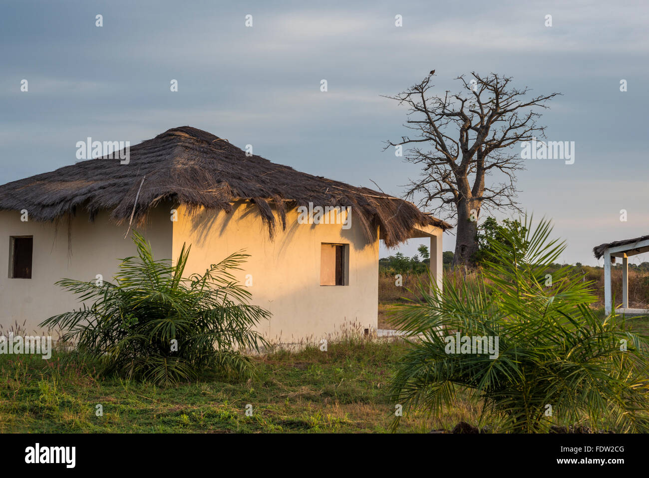 Casa Canchungo, a tourist lodge deep in the mangroves of northern Guinea Bissau. Stock Photo
