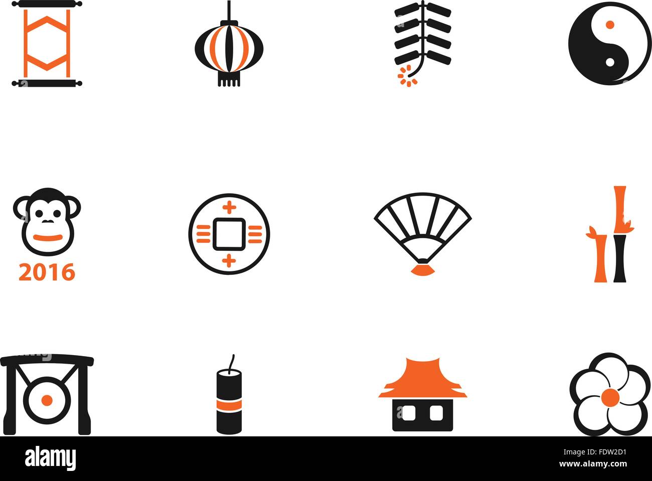 Chinese New Year simply icons Stock Vector Image & Art - Alamy