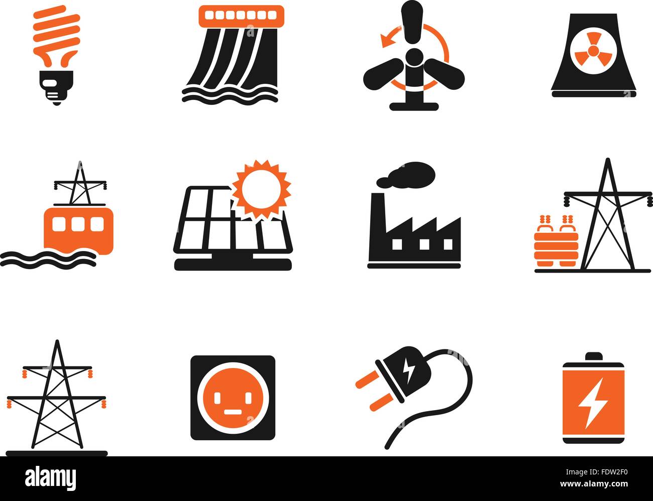 High tension electricity Stock Vector Images - Alamy