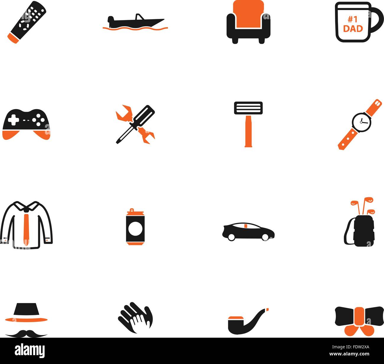 Fathers day simply icons Stock Vector Image & Art - Alamy