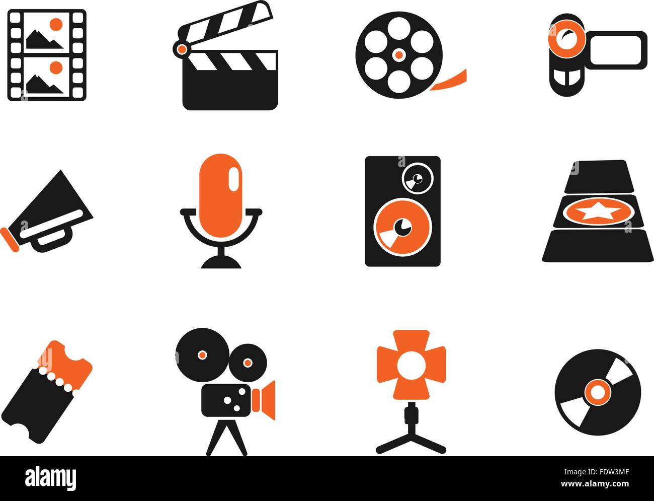 Film Industry Icons Stock Vector