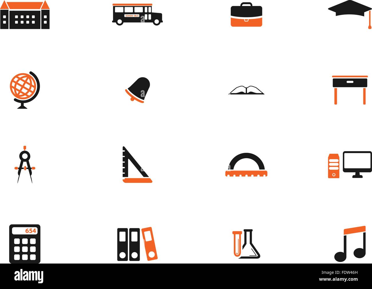 School simply icons Stock Vector Image & Art - Alamy