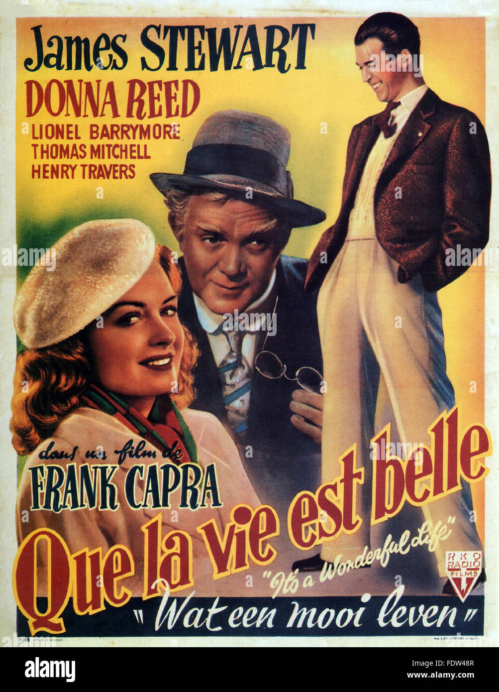 It's a Wonderful Life - French Movie Poster Stock Photo
