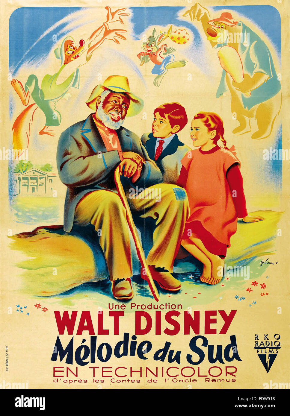 Song Of The South French Movie Poster Stock Photo Alamy