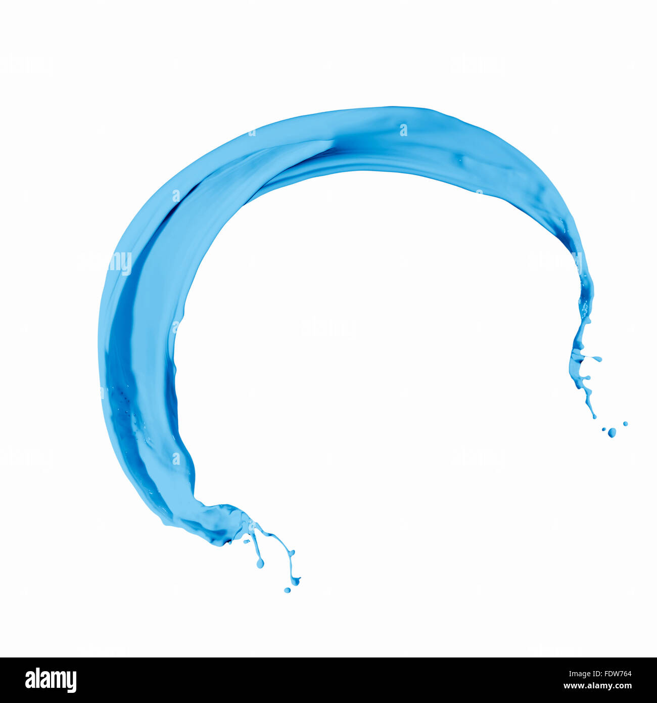 Bright blue colour paint splash on white background Stock Photo Alamy