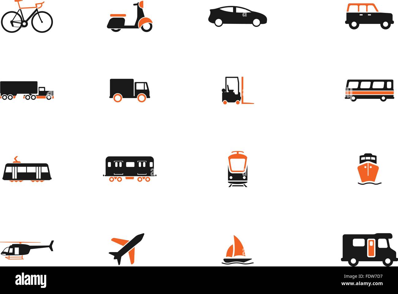 Transportation simply icons Stock Vector Image & Art - Alamy