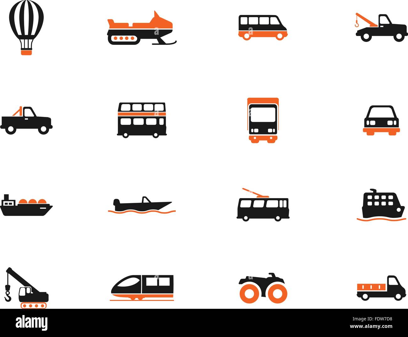 Transportation simply icons Stock Vector Image & Art - Alamy