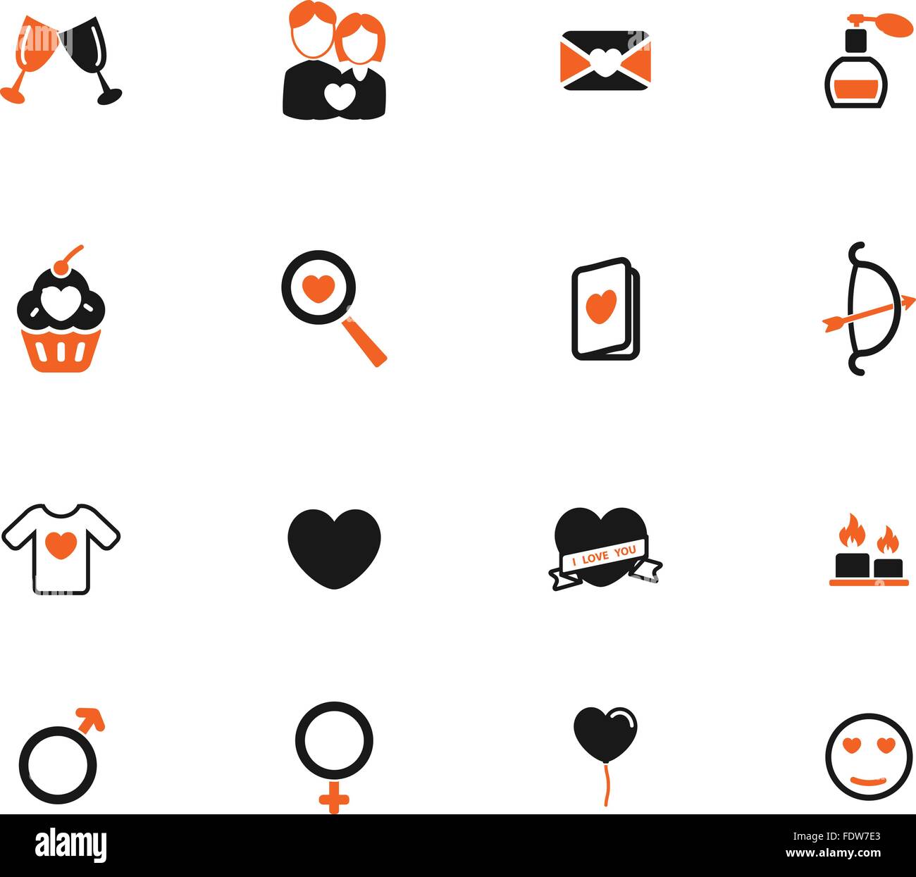 Valentines day simply icons Stock Vector Image & Art - Alamy