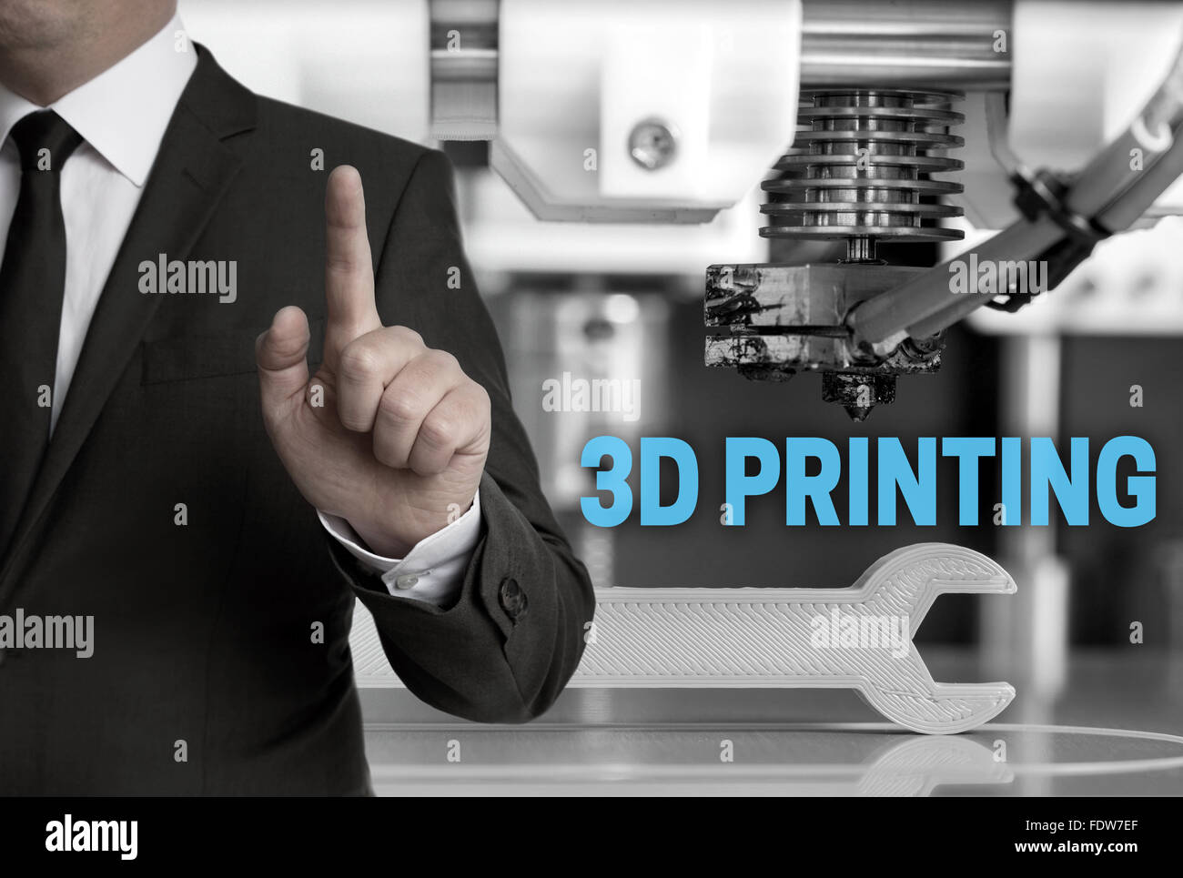 3d Printing and businessman concept. Stock Photo