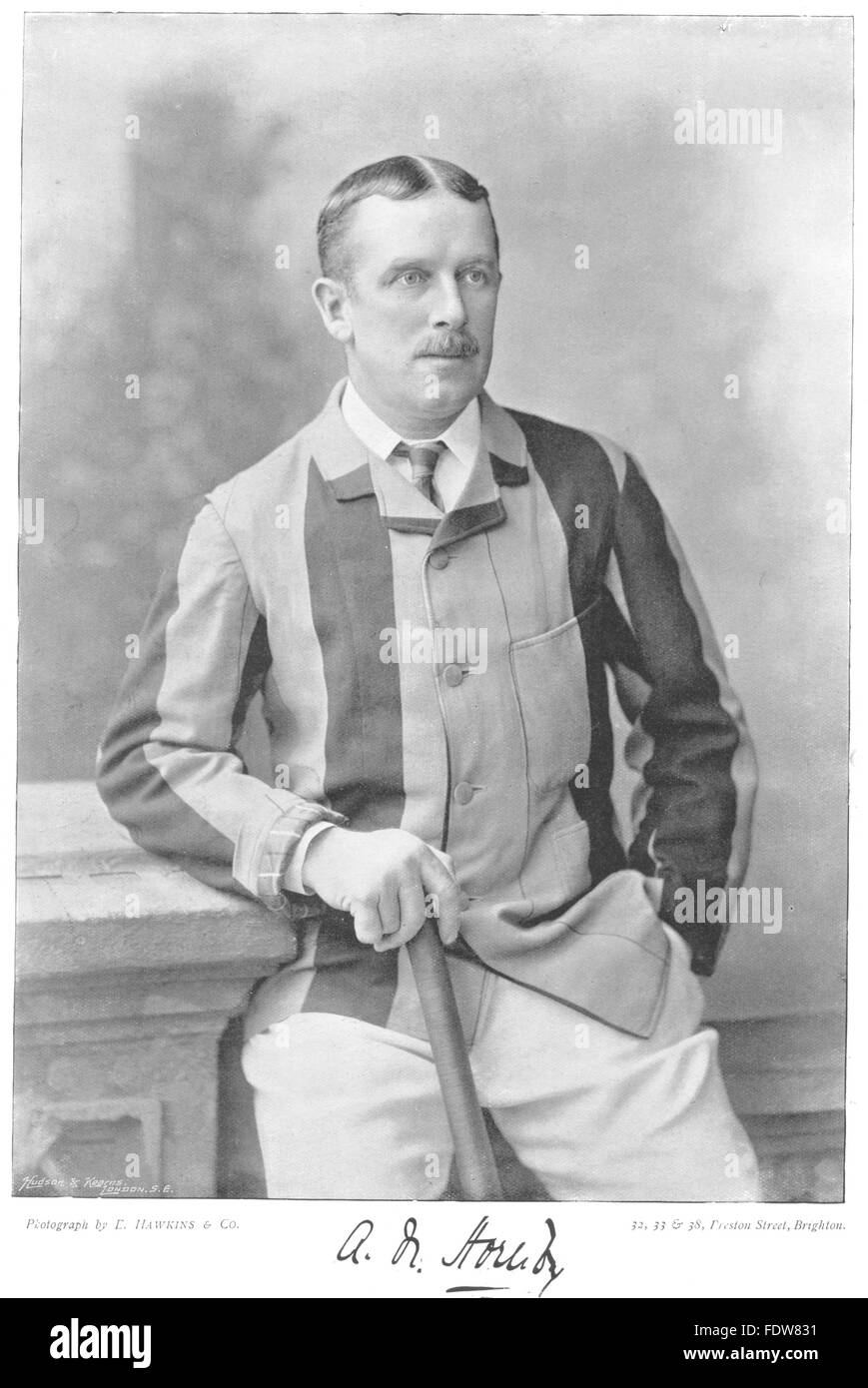 LANCS CRICKET: Monkey HORNBY- Harrow; all- rounder England Rugby player, 1896 Stock Photo
