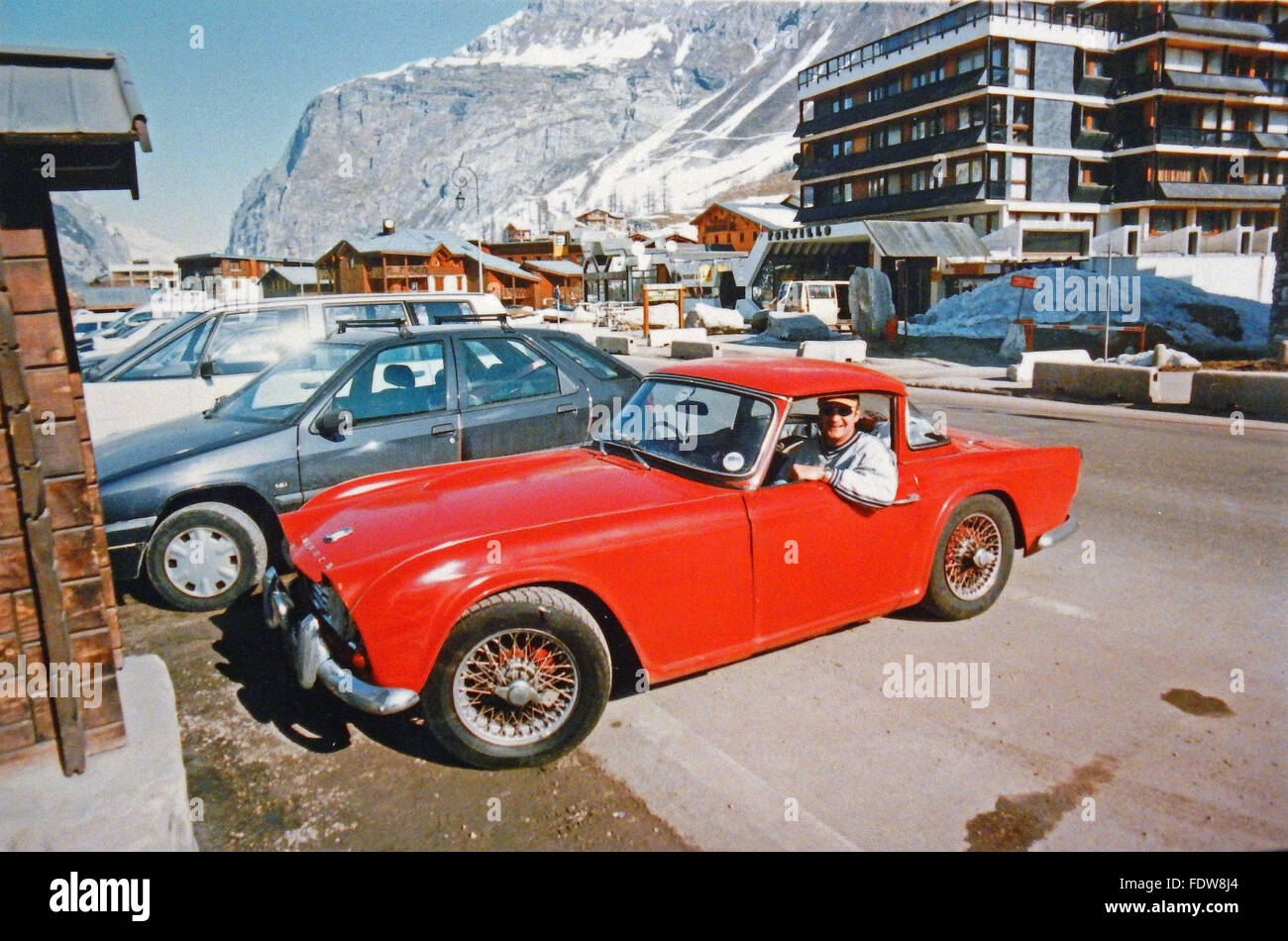 ☆ブリキ☆1950年代、BANDAI TRIUMPH TR3 レッド Vintage Bandai Triumph TR-3 Roadster Red TR3 Friction
