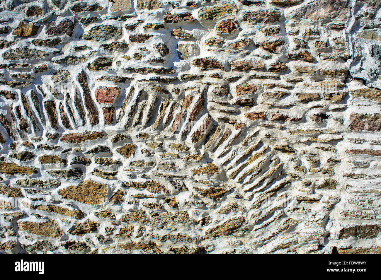 Stone spikes protruding from the wall. Stock Photo