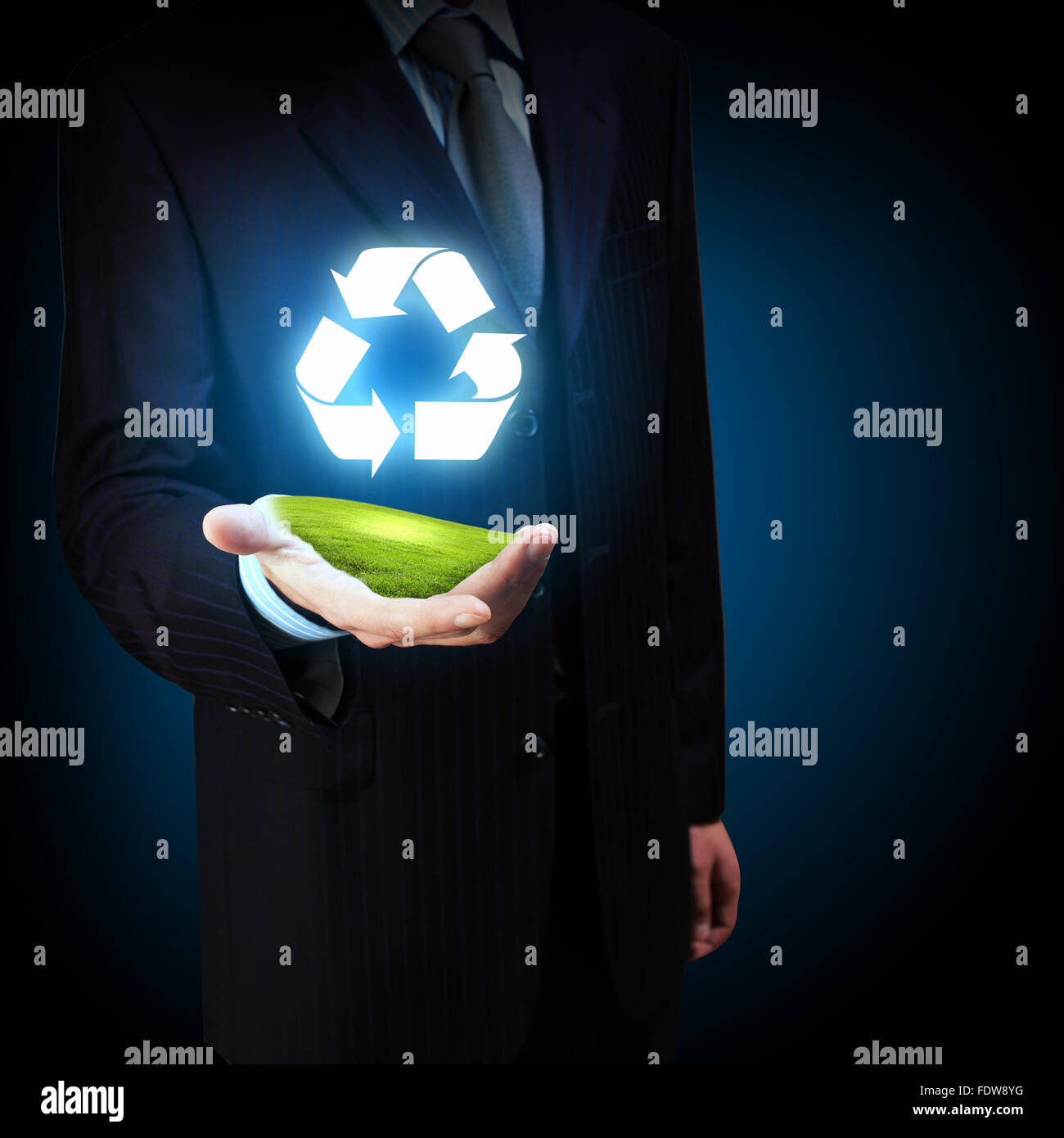 Reuse, reduce, recycle poster design. Include reuse symbol image Stock