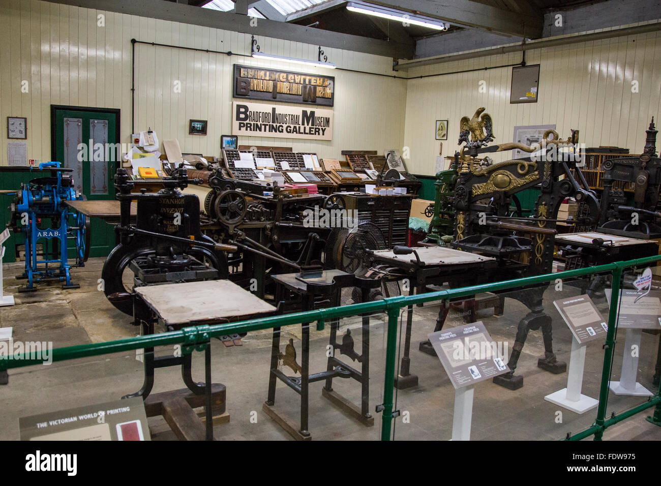 The printing gallery department at Bradford Industrial Museum, Bradford