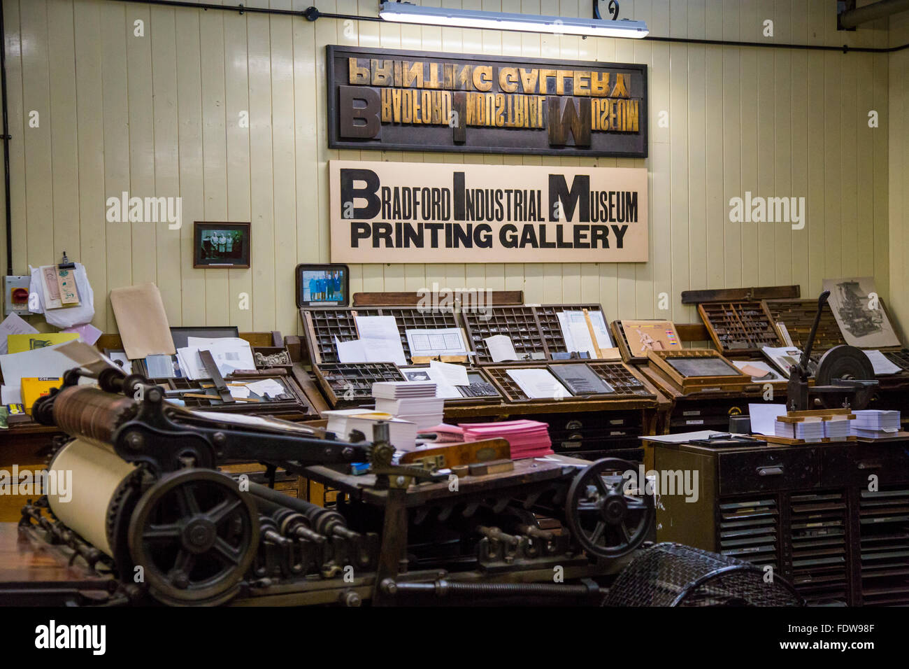 The printing gallery department at Bradford Industrial Museum, Bradford