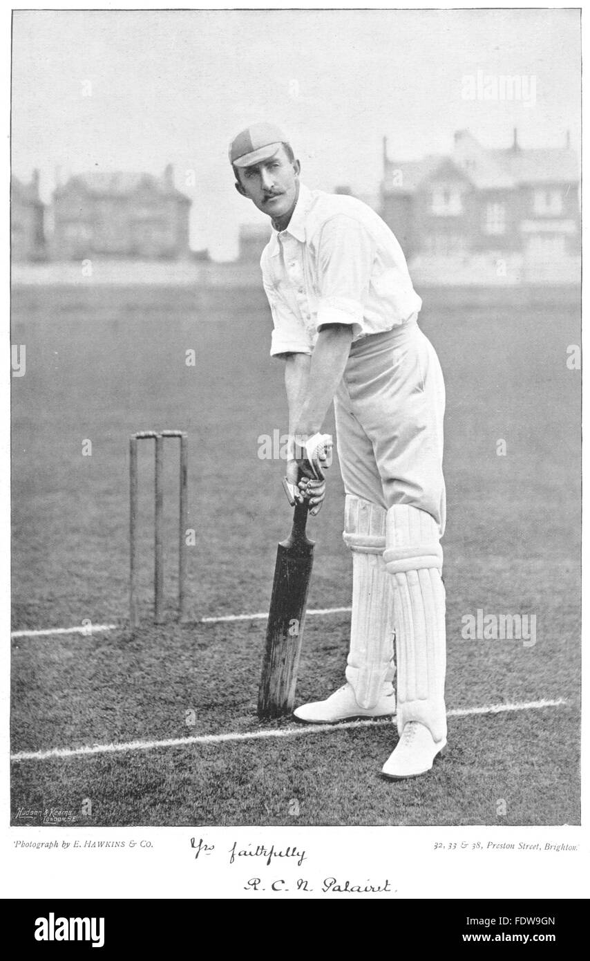 SOMT CRICKET: REGINALD PALAIRET- Repton School, Oxford Uni batsman Soccer, 1896 Stock Photo