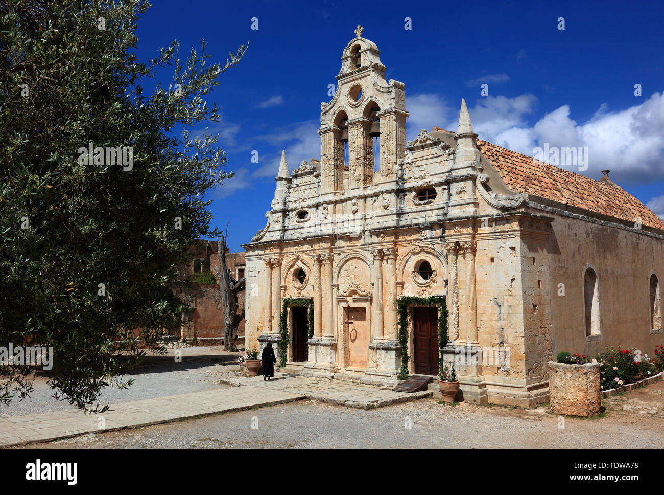 Crete, cloister of Arkadi, minster Stock Photo