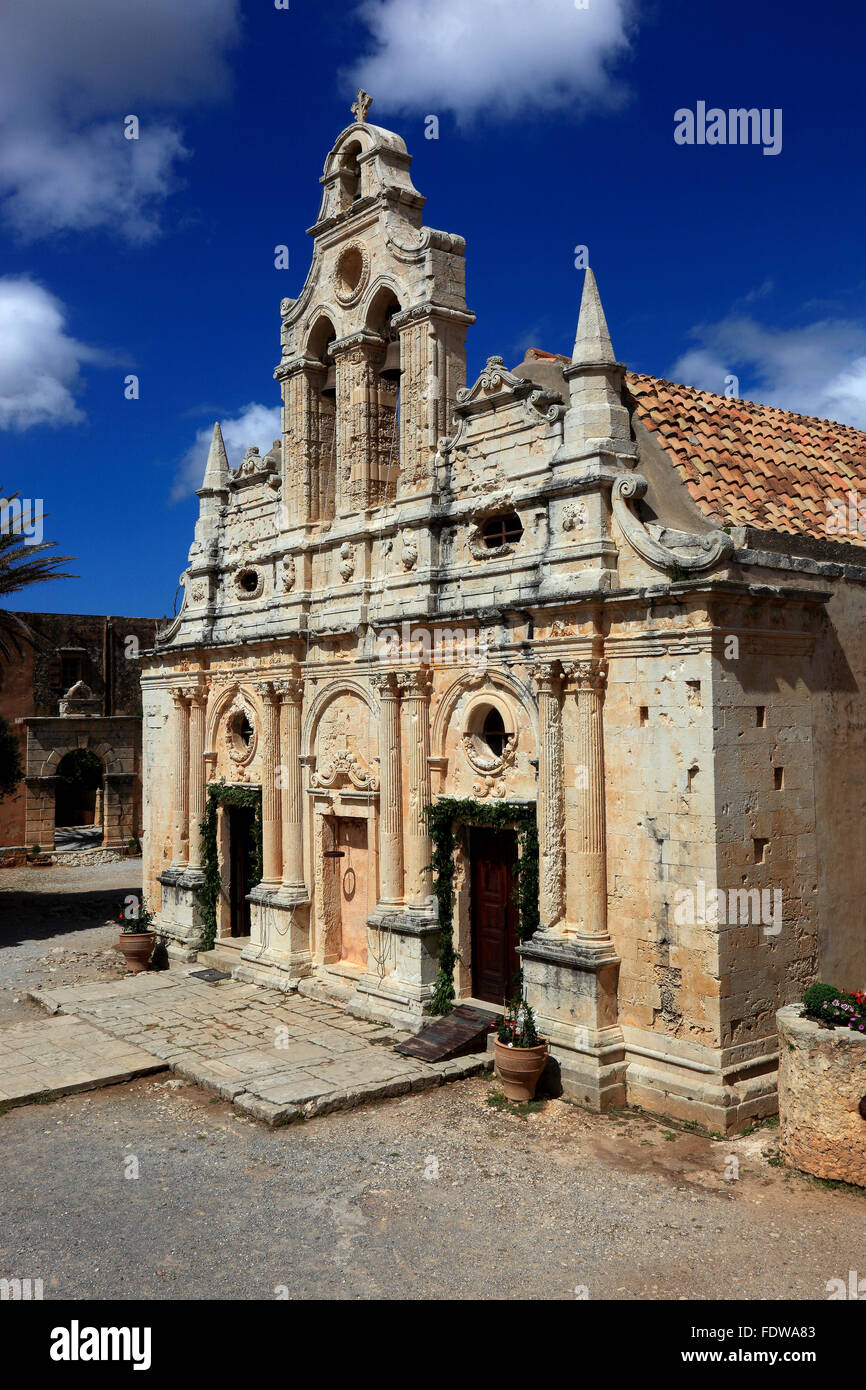 Crete, cloister of Arkadi, minster Stock Photo