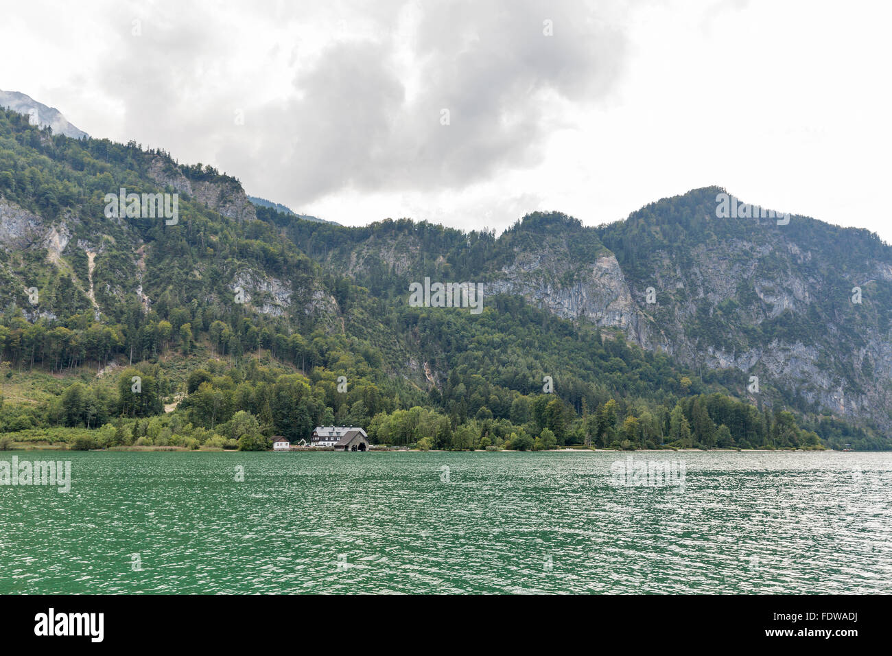 Alpine lake Mondsee landscape, Austria Stock Photo