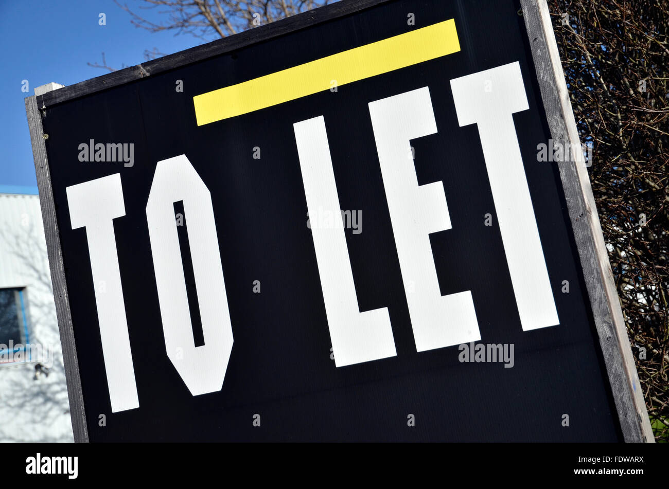 To Let Sign on  an industrial estate in Hertford, England Stock Photo