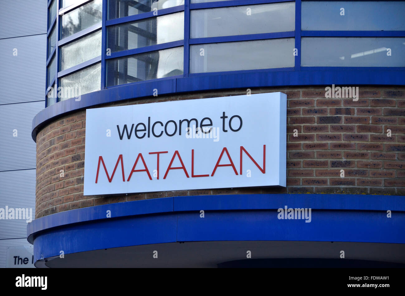 Signage at a Matalan clothing store in Hertford, Hertfordshire Stock Photo