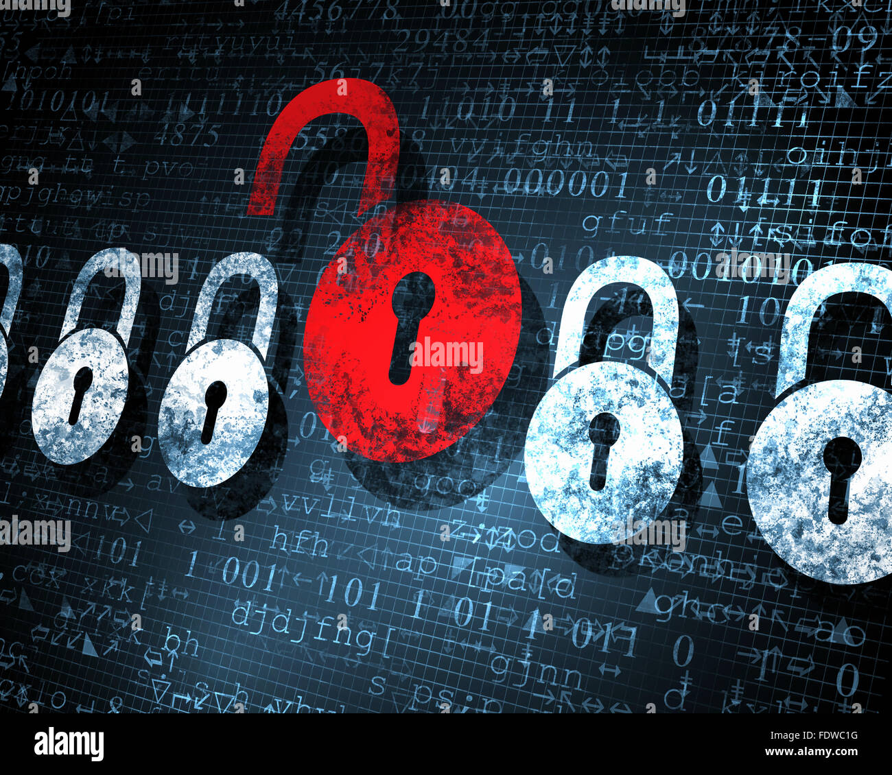 Lock Screen Sample Security Security concept: Lock on digital screen, illustration Stock Photo - Alamy