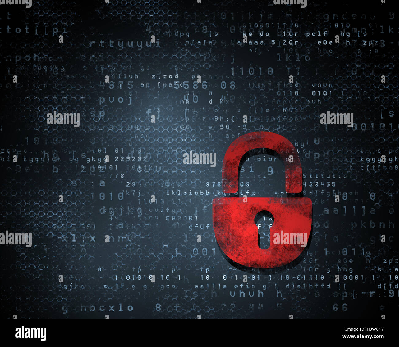 Security concept: Lock on digital screen, illustration Stock Photo - Alamy