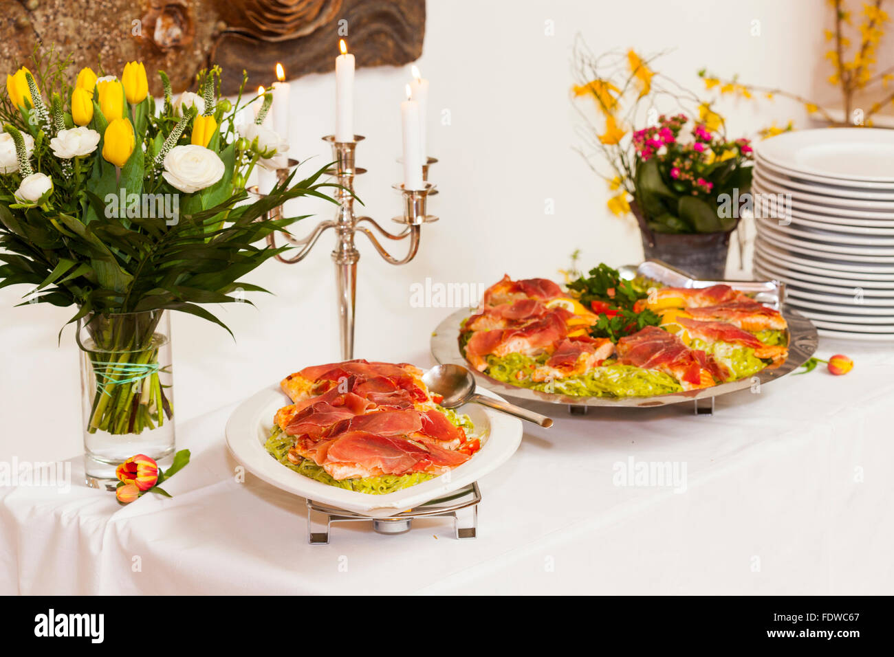 serrano ham platters Stock Photo Alamy