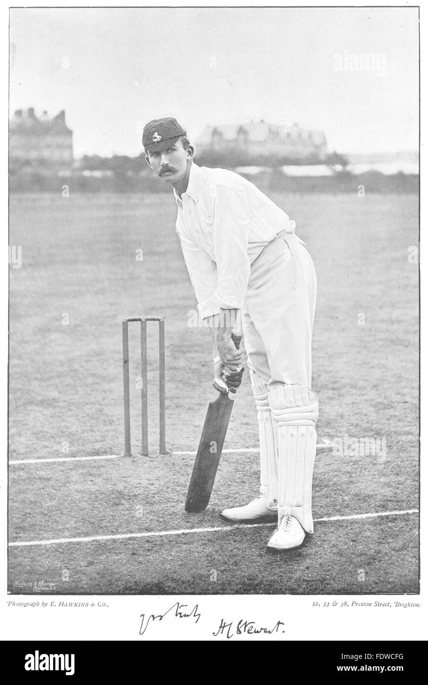 KENT CRICKET: HC STEWART Batsman- Blackheath Club; Soccer Rugby Golf, 1896 Stock Photo