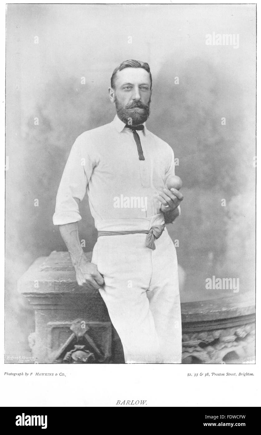 LANCS CRICKET:BARLOW-All-rounder,Pt fielder,medium-fast left-arm bowler, 1896 Stock Photo