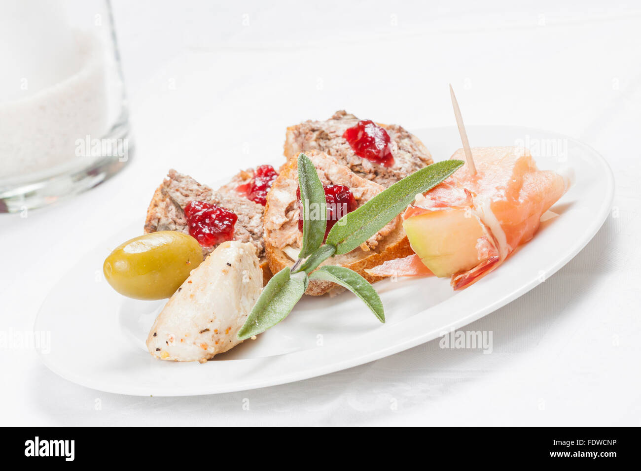 mediterranean starter appetizers Stock Photo
