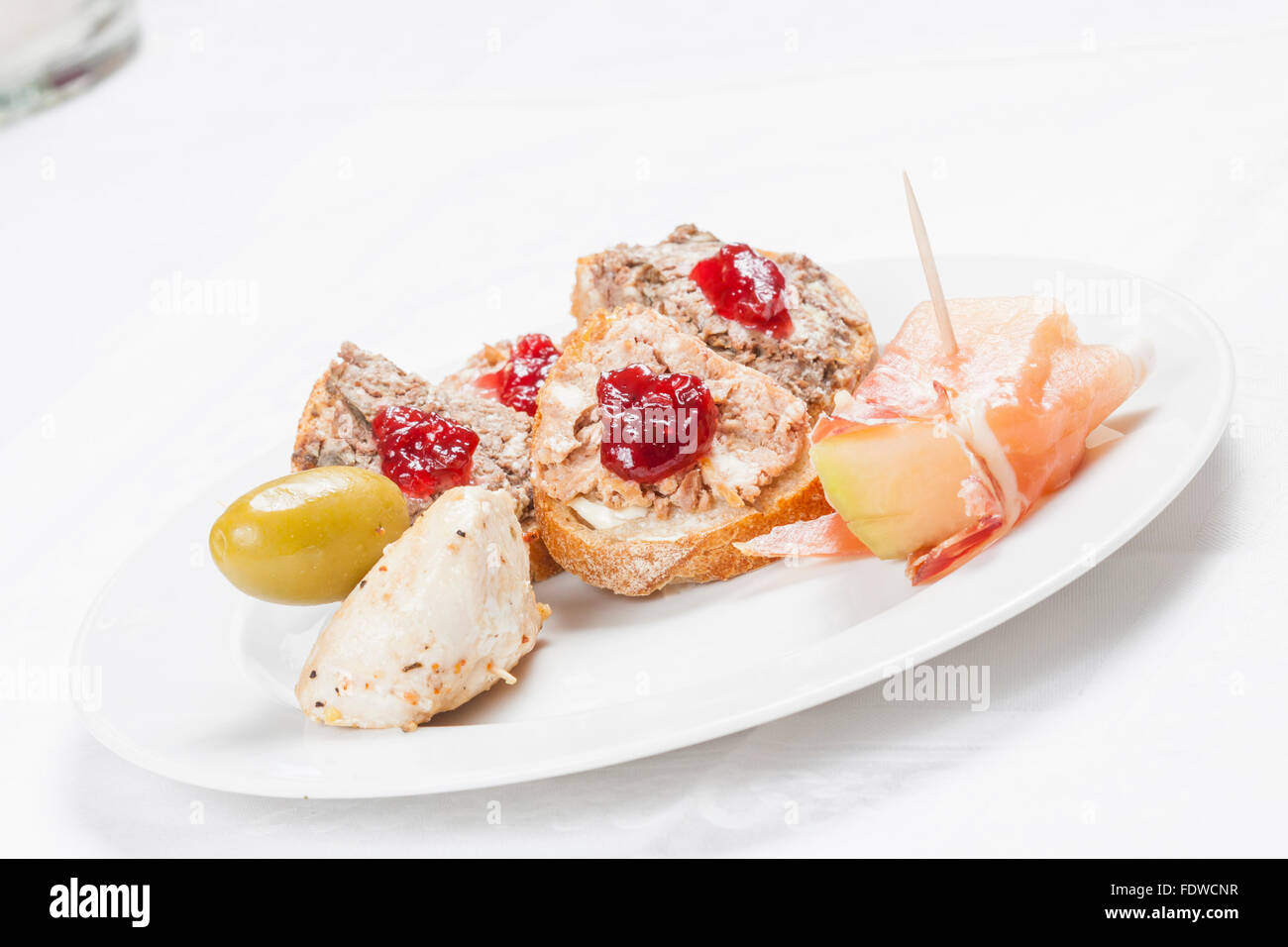 mediterranean starter appetizers Stock Photo