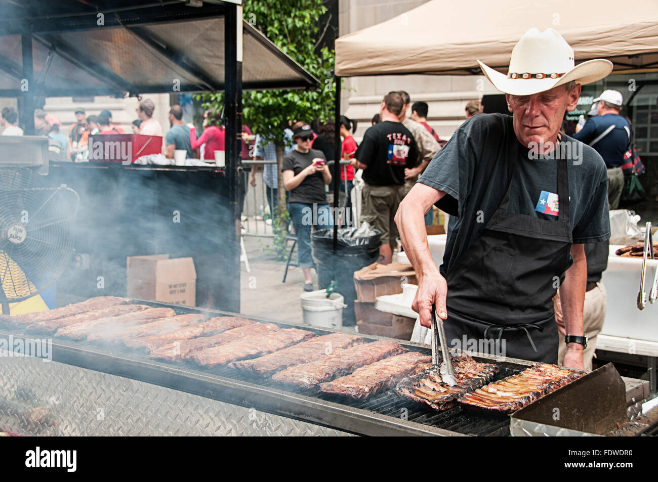 Bakers Ribs at 2011 Big Apple BBQ in New York city. Stock Photo