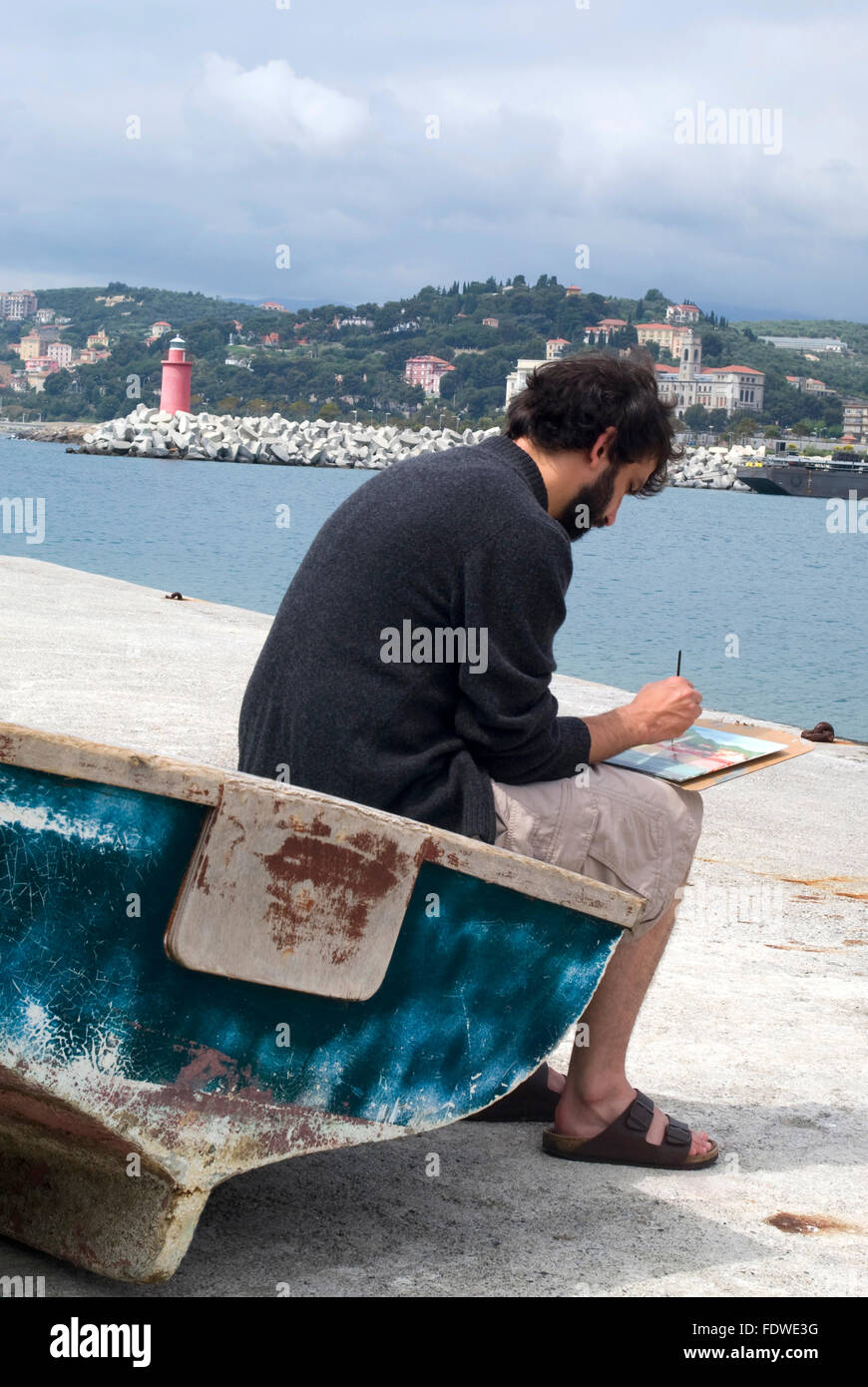 Old sea man painting hi-res stock photography and images - Alamy
