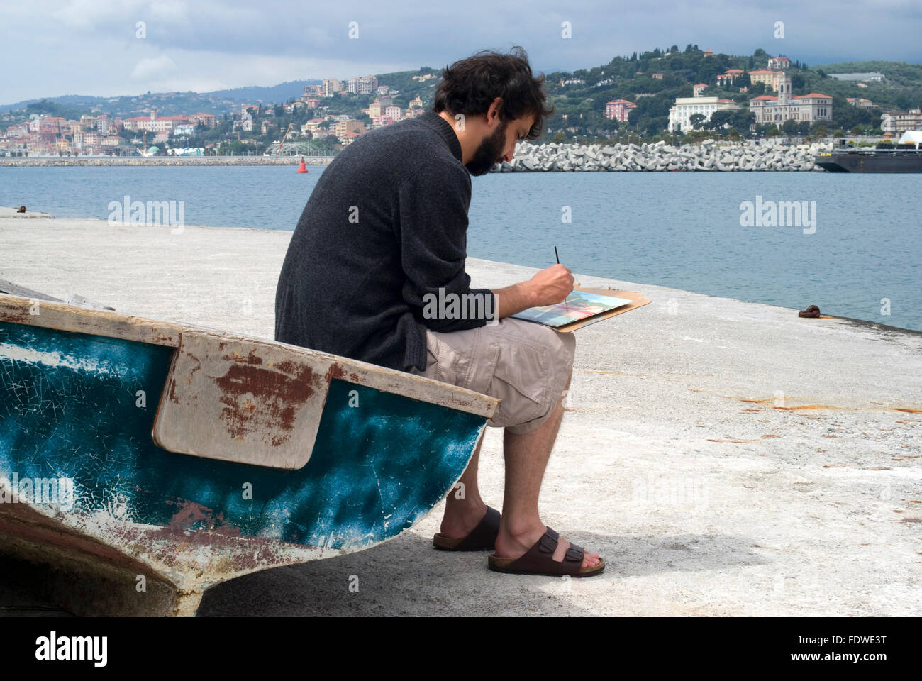 Old sea man painting hi-res stock photography and images - Alamy