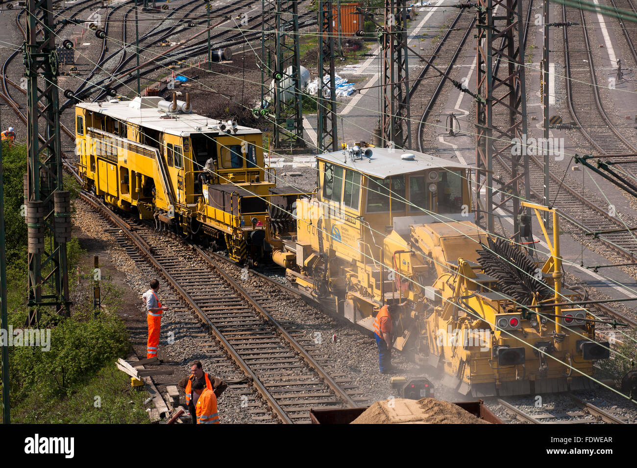 DEU, Germany, Ruhr Area, Hagen, track construction in the district Vorhalle. Stock Photo