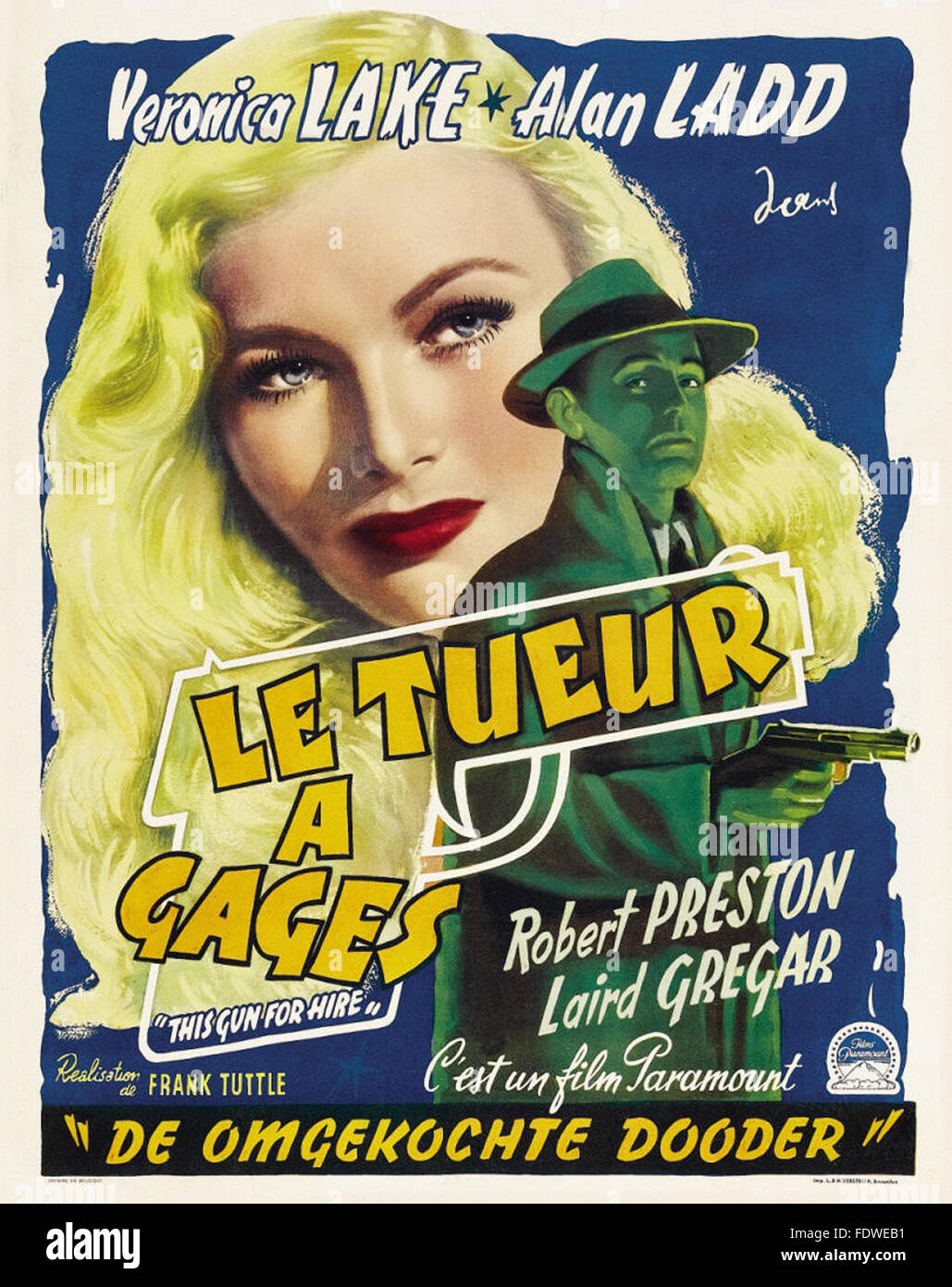 This Gun For Hire Vintage Movie Poster 24x36