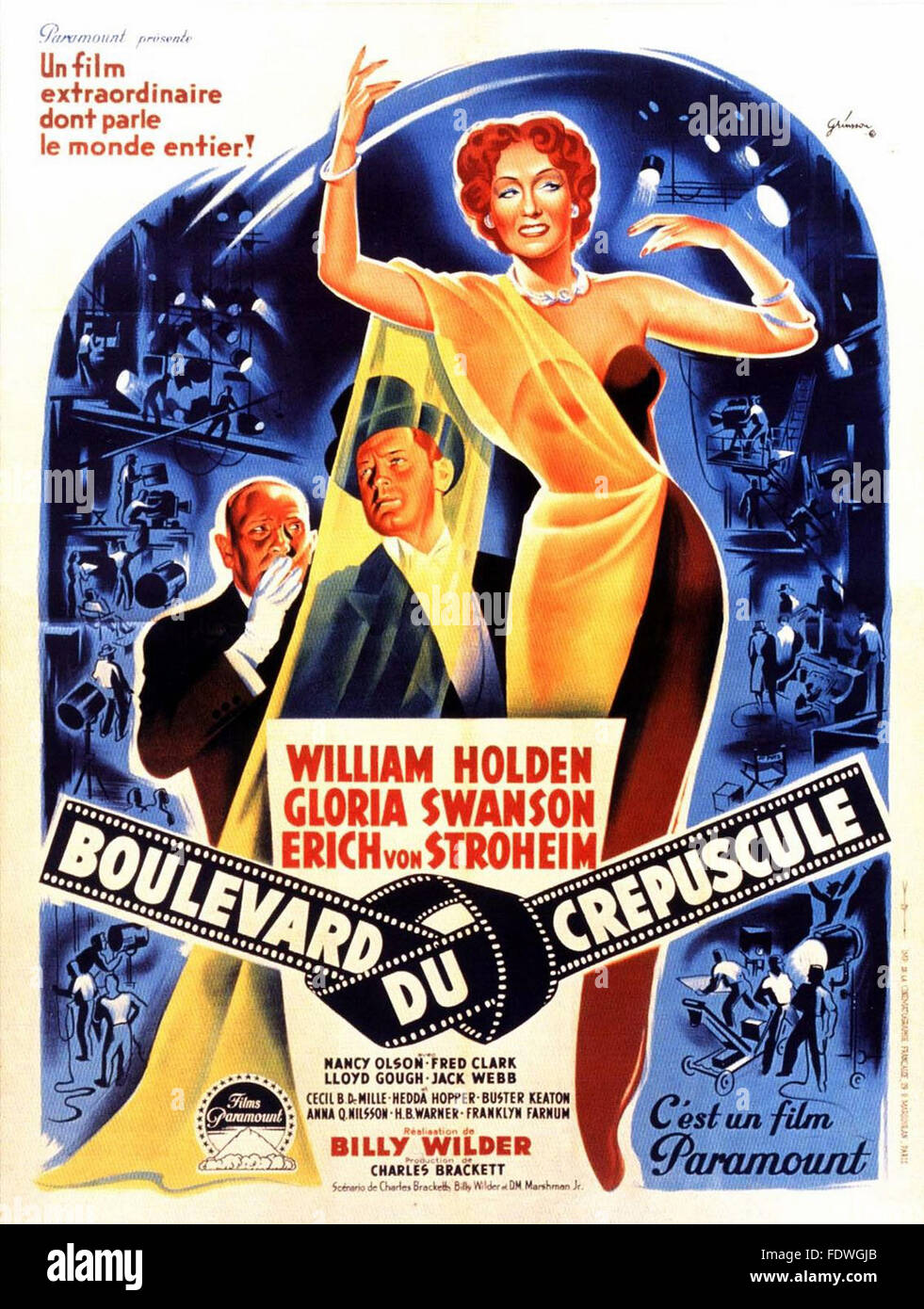 Sunset Boulevard Vintage Movie Poster 24x36
