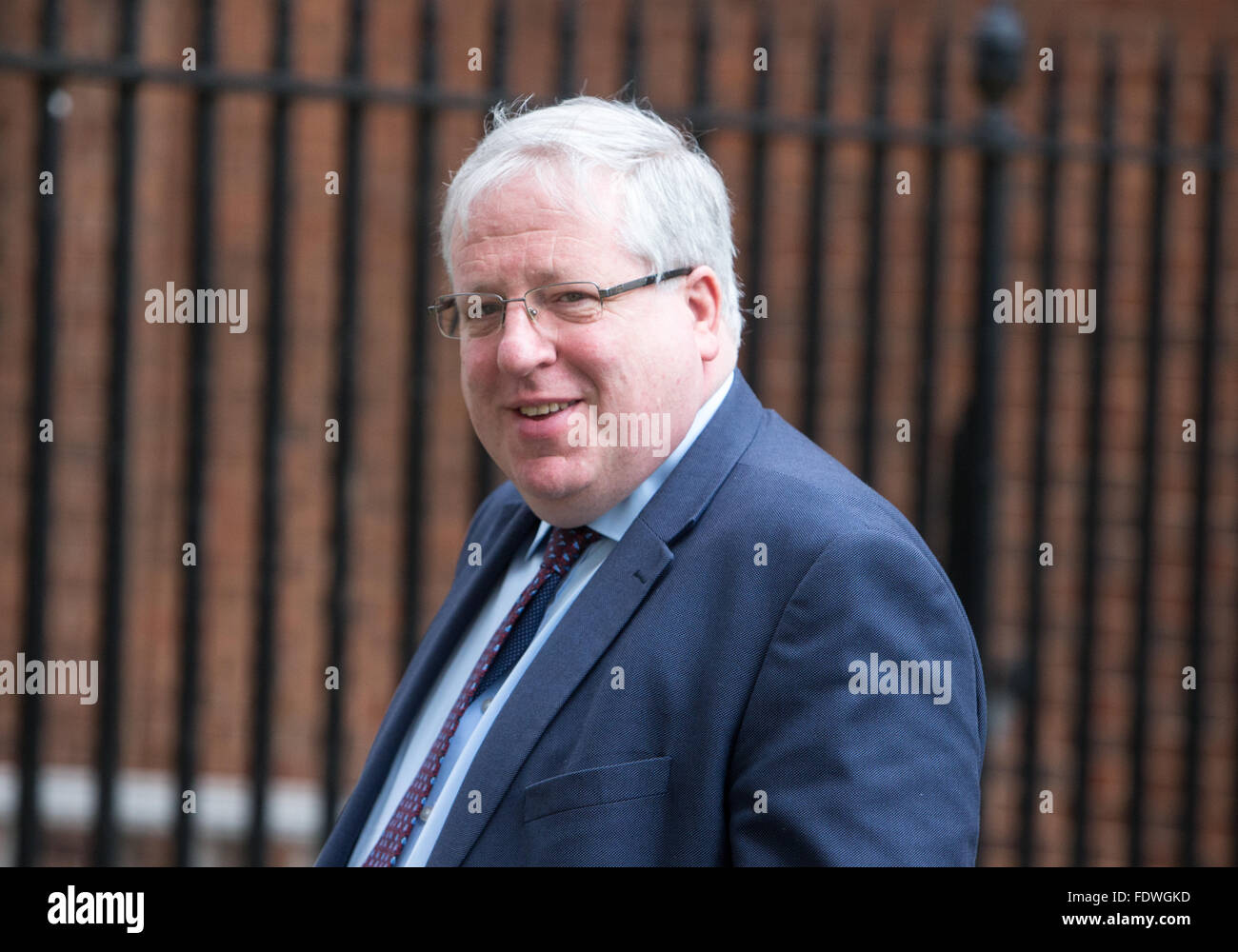 Patrick McLoughlin,secretary of state for Transport,arrives at Downing street for a cabinet meeting Stock Photo